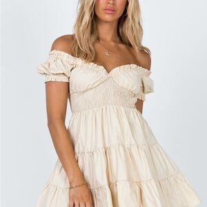Princess Polly Daniela mini dress cream
